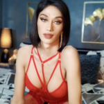 JennaMitch is seducing wearing red lingerie